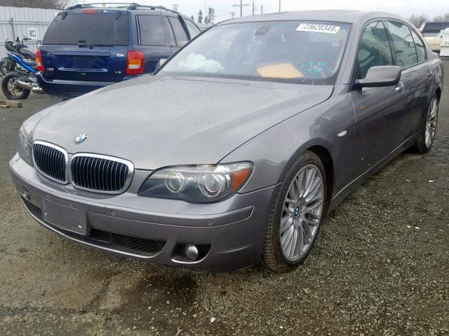 WBAHN83507DT67989 - 2007 BMW 750 GRAY photo 2