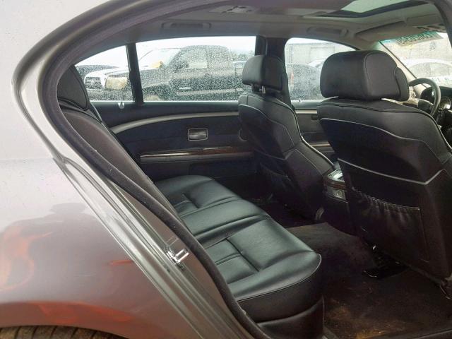 WBAHN83507DT67989 - 2007 BMW 750 GRAY photo 6