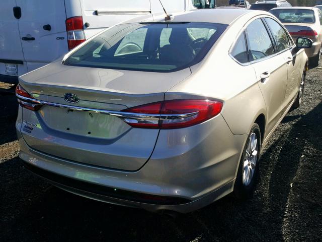 3FA6P0G7XJR221248 - 2018 FORD FUSION S TAN photo 4