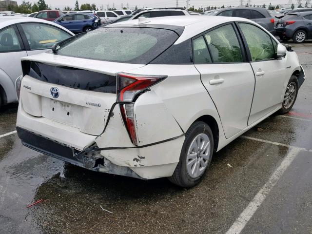 JTDKBRFU2H3546147 - 2017 TOYOTA PRIUS WHITE photo 4