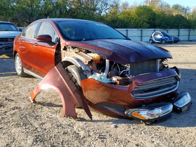 3FA6P0G78FR219814 - 2015 FORD FUSION S BURGUNDY photo 1