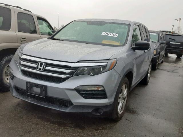 5FNYF5H17GB040552 - 2016 HONDA PILOT LX SILVER photo 2