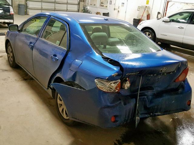 JTDBL40E09J031663 - 2009 TOYOTA COROLLA BA BLUE photo 3