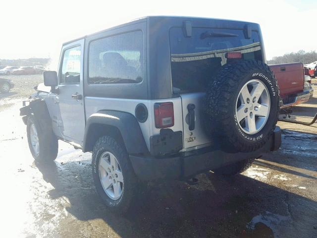1J4AA2D12BL533169 - 2011 JEEP WRANGLER S SILVER photo 3