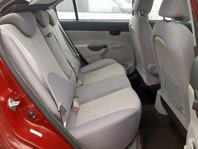 KMHCN4AC2AU477307 - 2010 HYUNDAI ACCENT GLS MAROON photo 6