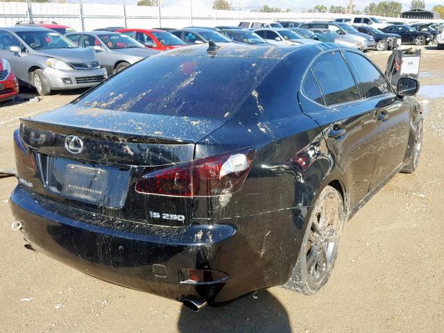 JTHBK262972048892 - 2007 LEXUS IS 250 BLACK photo 4