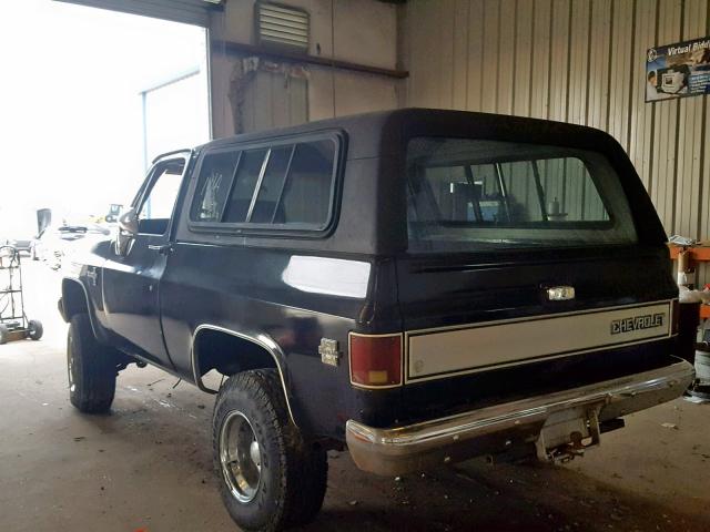 1G8EK18H6GF100315 - 1986 CHEVROLET BLAZER K10 BLACK photo 3