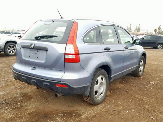 JHLRE483X7C024476 - 2007 HONDA CR-V LX BLUE photo 4