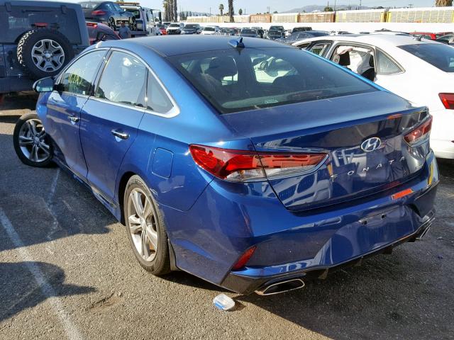 5NPE34AFXJH688911 - 2018 HYUNDAI SONATA SPO BLUE photo 3