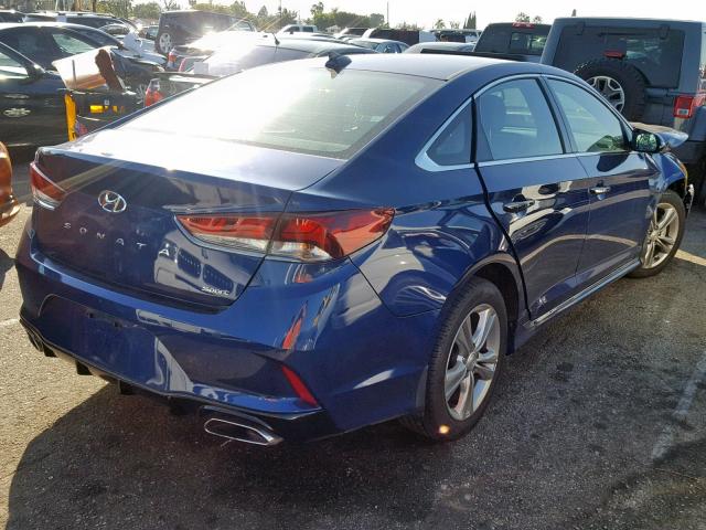 5NPE34AFXJH688911 - 2018 HYUNDAI SONATA SPO BLUE photo 4