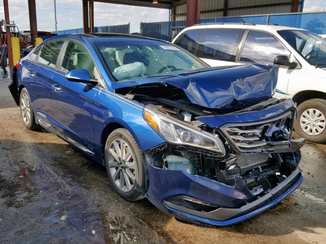 5NPE34AF9GH344639 - 2016 HYUNDAI SONATA SPO BLUE photo 1