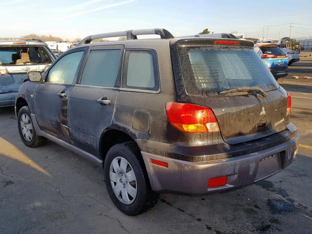 JA4LX31G53U072213 - 2003 MITSUBISHI OUTLANDER BLACK photo 3