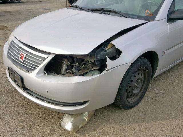 1G8AJ55F87Z114906 - 2007 SATURN ION LEVEL SILVER photo 9