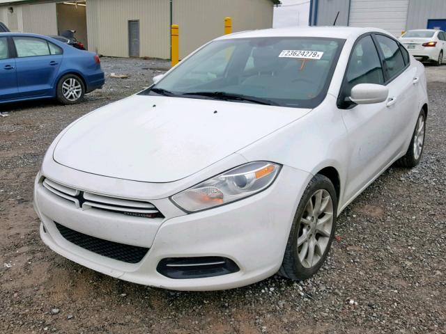 1C3CDFBA7DD131469 - 2013 DODGE DART SXT WHITE photo 2