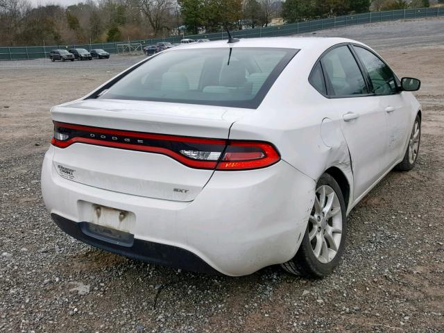 1C3CDFBA7DD131469 - 2013 DODGE DART SXT WHITE photo 4