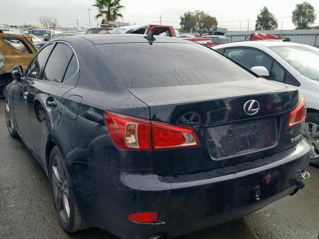 JTHBF5C28B5146135 - 2011 LEXUS IS 250 BLACK photo 3