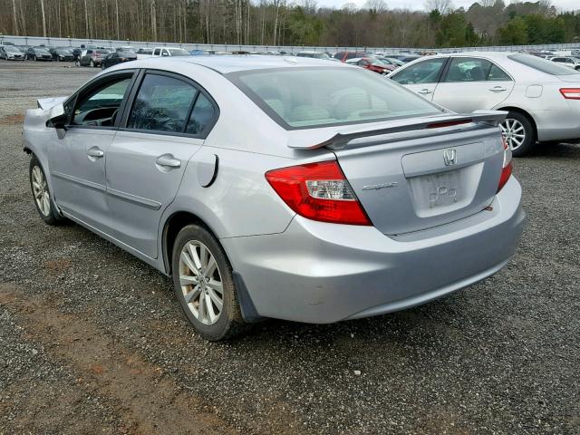 19XFB2F90CE020900 - 2012 HONDA CIVIC EXL SILVER photo 3