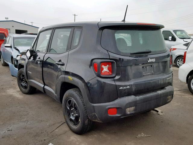 ZACCJBAB6HPG15390 - 2017 JEEP RENEGADE S BLACK photo 3