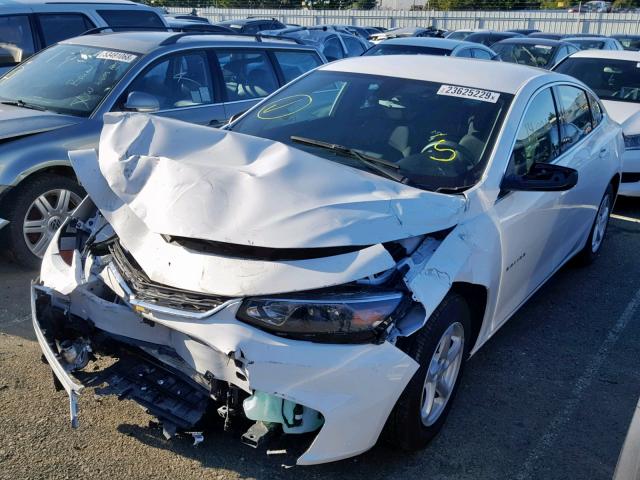 1G1ZB5ST6HF183962 - 2017 CHEVROLET MALIBU LS WHITE photo 2