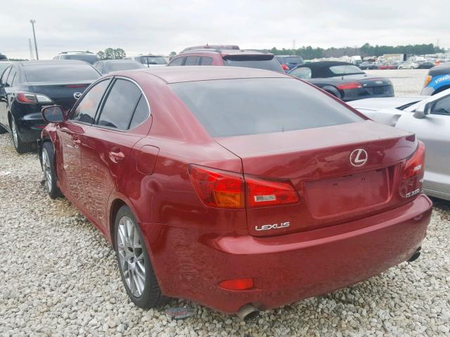 JTHBE262262003833 - 2006 LEXUS IS 350 BURGUNDY photo 3