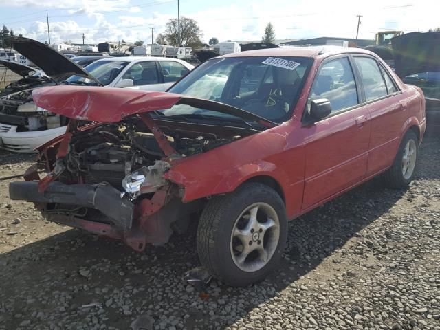 JM1BJ2223Y0255995 - 2000 MAZDA PROTEGE DX RED photo 2