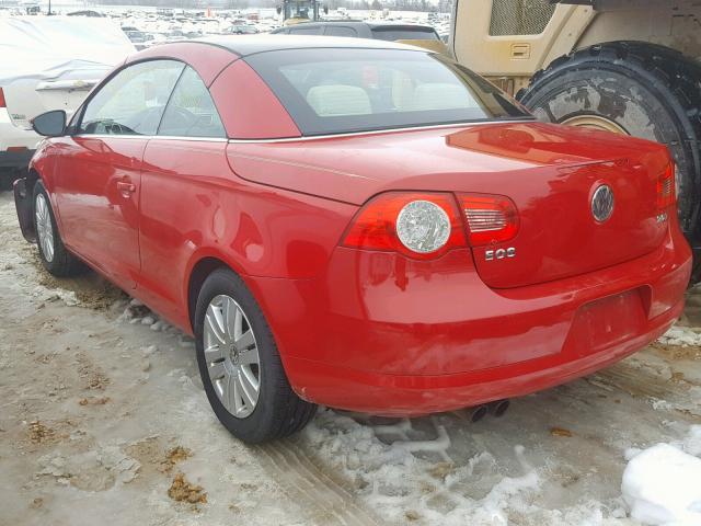 WVWBA7AH7AV024187 - 2010 VOLKSWAGEN EOS TURBO RED photo 3