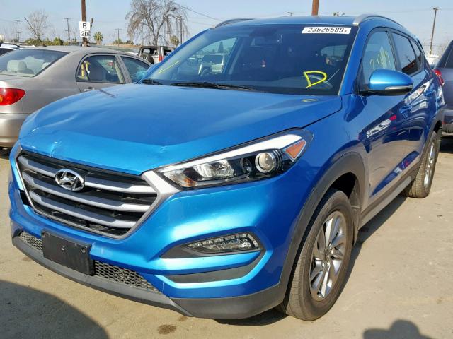 KM8J33A48HU410527 - 2017 HYUNDAI TUCSON LIM BLUE photo 2