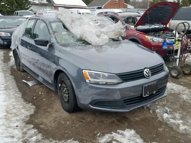 3VW2K7AJ3EM304606 - 2014 VOLKSWAGEN JETTA BASE GRAY photo 1