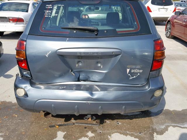 5Y2SL65866Z443341 - 2006 PONTIAC VIBE BLUE photo 9