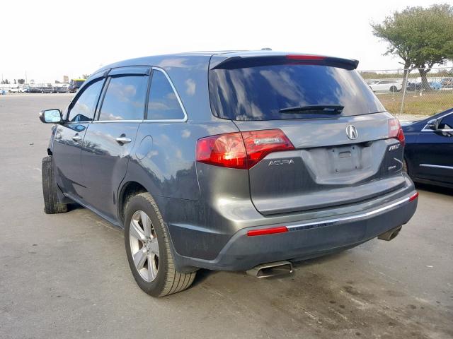 2HNYD2H65AH506006 - 2010 ACURA MDX TECHNO ვერცხლისფერი ფოტო 3