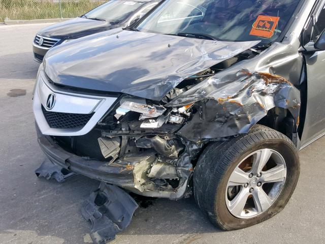 2HNYD2H65AH506006 - 2010 ACURA MDX TECHNO ვერცხლისფერი ფოტო 9