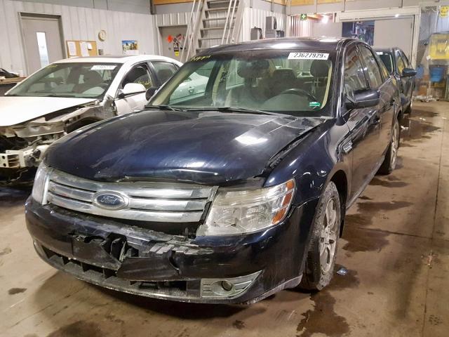 1FAHP24W18G181272 - 2008 FORD TAURUS SEL BLUE photo 2