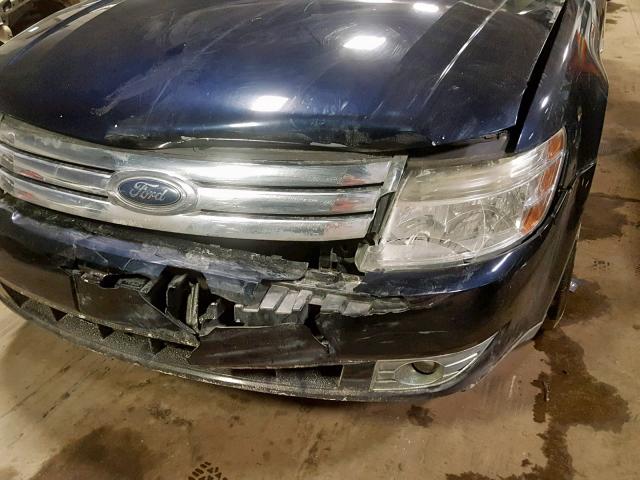 1FAHP24W18G181272 - 2008 FORD TAURUS SEL BLUE photo 9