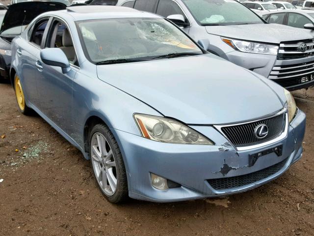 JTHBE262165000615 - 2006 LEXUS IS 350 BLUE photo 1