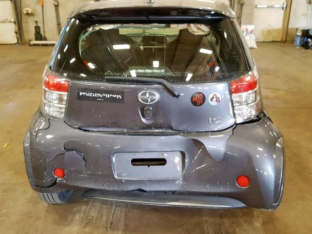 JTNJJXB01CJ020193 - 2012 TOYOTA SCION IQ GRAY photo 9