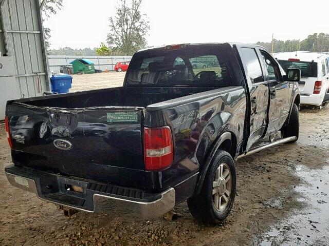 1FTPW14555KD60627 - 2005 FORD F150 SUPER BLACK photo 4