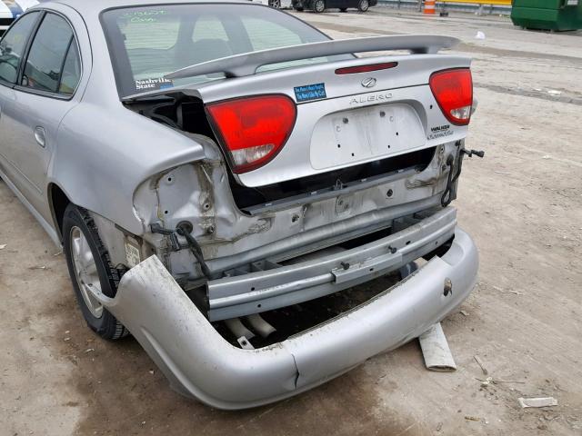 1G3NL52E34C161157 - 2004 OLDSMOBILE ALERO GL SILVER photo 9