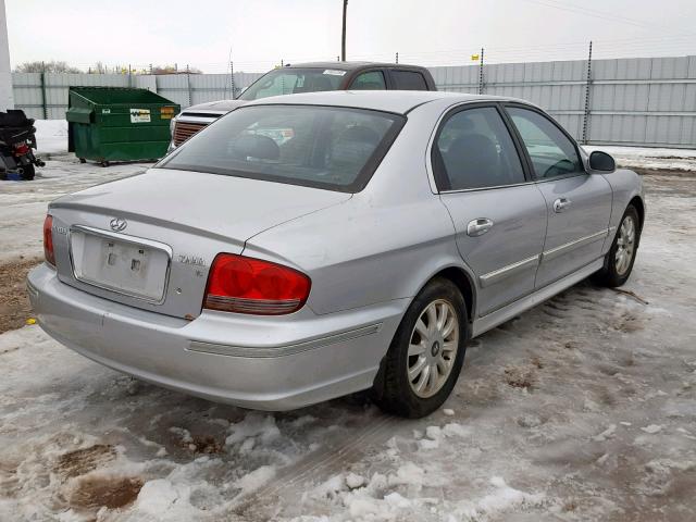 KMHWF35H84A010960 - 2004 HYUNDAI SONATA GLS Сұр фото 4