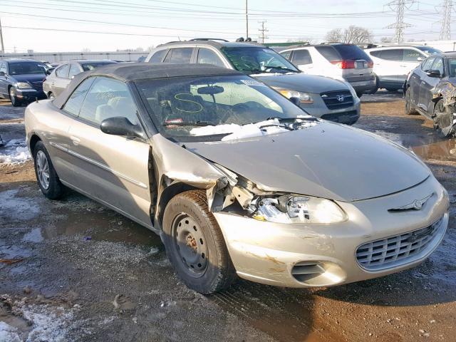 1C3EL45R32N316093 - 2002 CHRYSLER SEBRING LX BEIGE photo 1