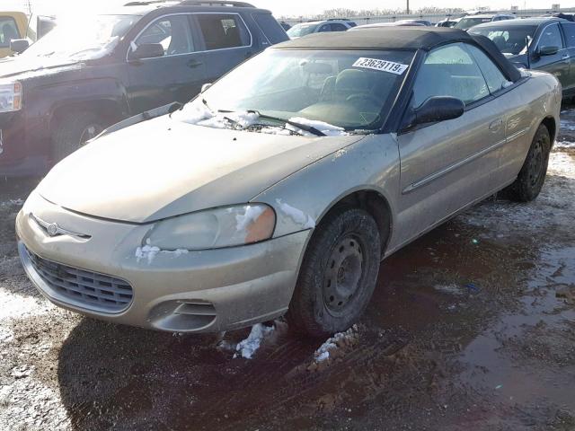 1C3EL45R32N316093 - 2002 CHRYSLER SEBRING LX BEIGE photo 2