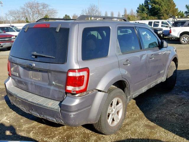 1FMCU59H48KD00515 - 2008 FORD ESCAPE HEV GRAY photo 4