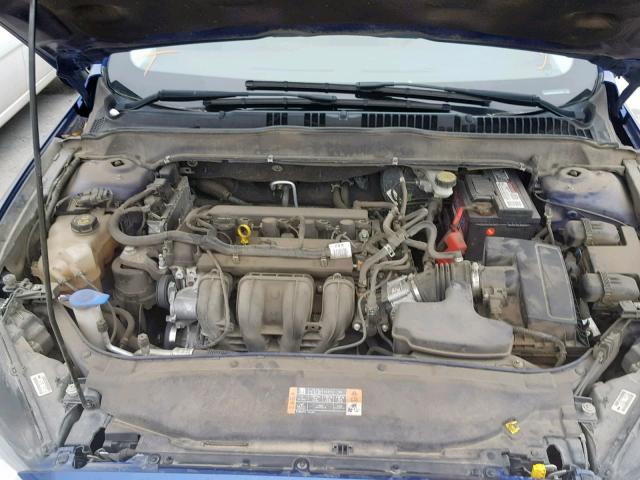 3FA6P0G79ER376945 - 2014 FORD FUSION S BLUE photo 7