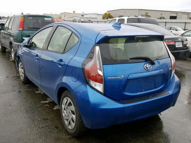 JTDKDTB3XF1587249 - 2015 TOYOTA PRIUS C 蓝色 照片 3