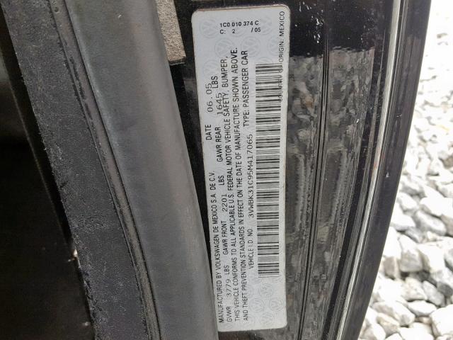 3VWBK31C95M417065 - 2005 VOLKSWAGEN NEW BEETLE Schwarz Foto 10