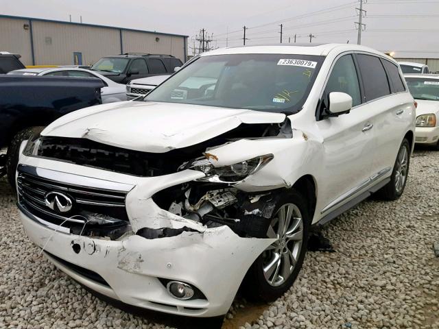 5N1AL0MN7DC304959 - 2013 INFINITI JX35 BASE WHITE photo 2