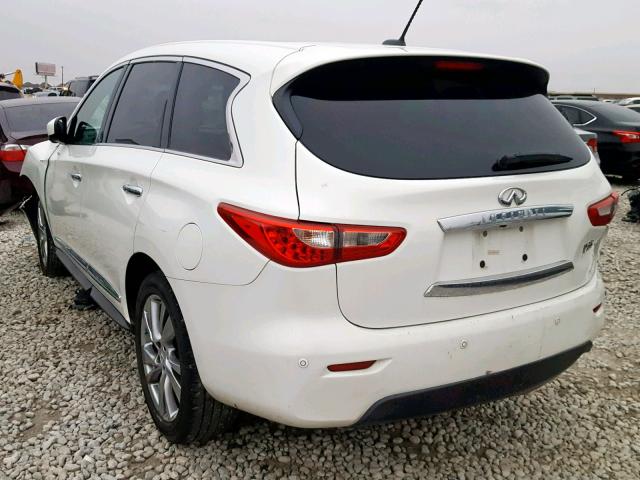 5N1AL0MN7DC304959 - 2013 INFINITI JX35 BASE WHITE photo 3