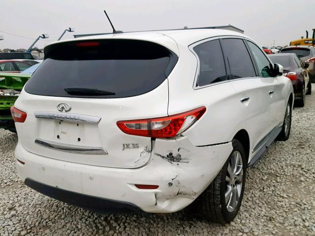 5N1AL0MN7DC304959 - 2013 INFINITI JX35 BASE WHITE photo 4