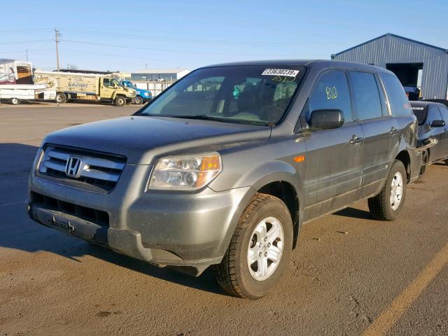 2HKYF18107H515095 - 2007 HONDA PILOT LX GRAY photo 2