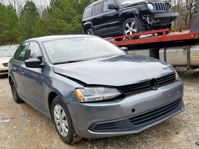 3VW2K7AJ0EM290678 - 2014 VOLKSWAGEN JETTA BASE GRAY photo 1