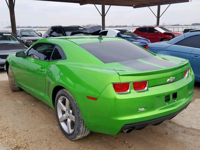 2G1FF1EV9A9209160 - 2010 CHEVROLET CAMARO LT GREEN photo 3